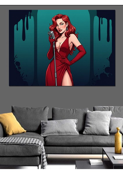 Vokal Kadın Dekoratif Kanvas - Mdf Ahşap Tablo fırsatları