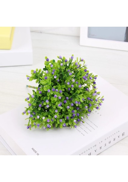 B 22 cm 22 cm Plastik Yapay Bitkiler Yeşil Çim Plastik Çiçek Bitki Düğün Simülasyon Bitki Ev Noel Dekorasyon Masa Dekorları (Yurt Dışından)
