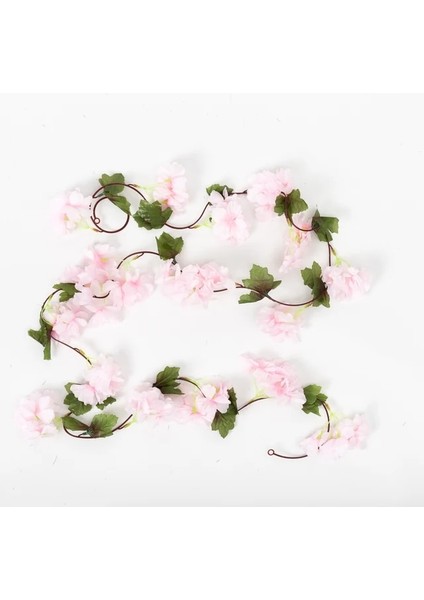 Açık Pembe 180 cm Yapay Sakura Çiçek Asma Düğün Kemer Ev Noel Partisi Şömine Dekorasyon Ipek Kiraz Çiçeği Duvar Asmak Çelenk (Yurt Dışından)