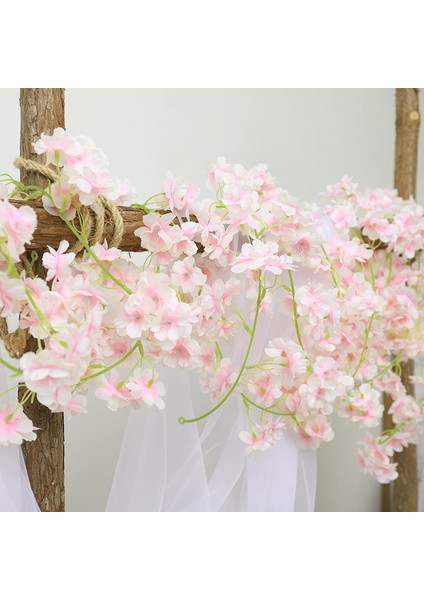 Açık Pembe 180 cm Yapay Sakura Çiçek Asma Düğün Kemer Ev Noel Partisi Şömine Dekorasyon Ipek Kiraz Çiçeği Duvar Asmak Çelenk (Yurt Dışından) modelleri