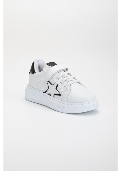 Erkek Çocuk Spor Ayakkabı Beyaz Cırtlı Yıldız Model Dikişli Taban modelleri