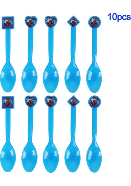 Kaşık-10 Adet Disney Örümcek Adam Parti Bebek Duş Dekorasyon Çocuk Doğum Günü Afiş Saman Bardak Plaka Kaşık Çatal Patlamış Mısır Kutusu Masa Örtüsü Malzemeleri (Yurt Dışından) indirimleri