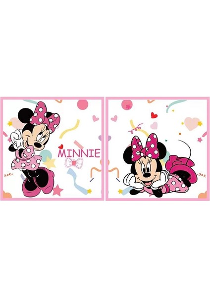 12TOPPER-12WRAPPER Minnie Mouse Bebek Banyo Doğum Günü Partisi Malzemeleri Minnie Dekorasyon Tek Kullanımlık Sofra Seti Fincan Çocuk Kız Bebek Parti Dekorasyon (Yurt Dışından) fırsatları
