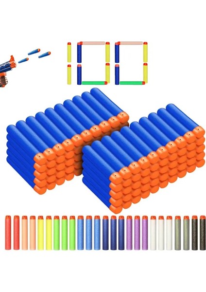 Turuncu 50 Adet 50-100 Adet Nerf Bullets Eva Yumuşak Içi Boş Delik Kafa 7.2 cm Dolum Mermi Dart Nerf Oyuncak Tabanca Aksesuarları Nerf Blasters Için (Yurt Dışından)