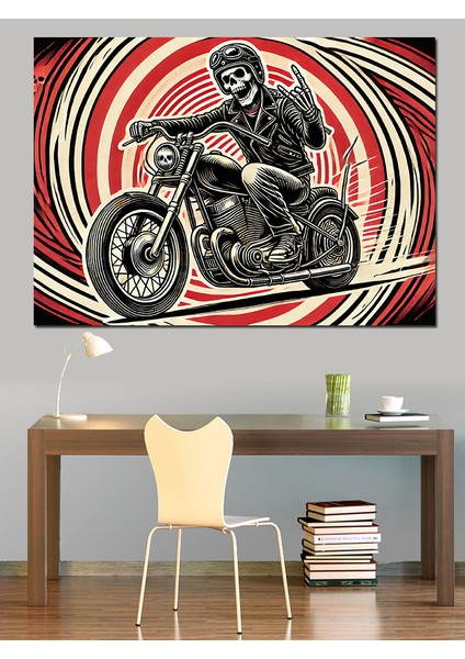 Motorun Ritmi Dekoratif Kanvas - Mdf Ahşap Tablo
