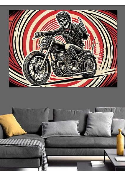 Motorun Ritmi Dekoratif Kanvas - Mdf Ahşap Tablo fiyatları