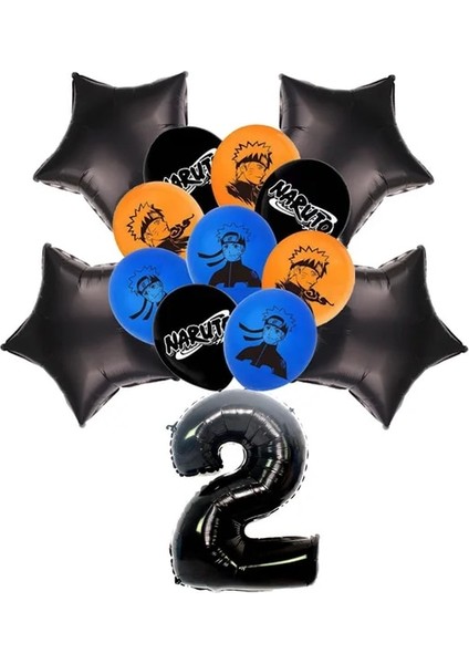 BALON-17PCS Uzumaki Narutoed Ninja Anime Doğum Günü Partisi Dekorasyon Balon Afiş Arka Plan Malzemeleri Kek Toppers Bebek Duş Çocuklar Için Oyuncak (Yurt Dışından)