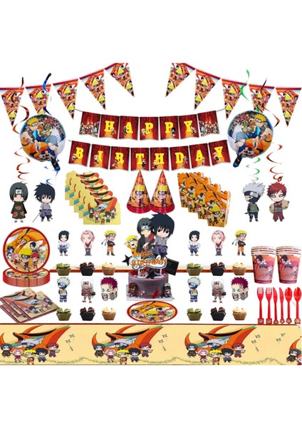 BALON-17PCS Uzumaki Narutoed Ninja Anime Doğum Günü Partisi Dekorasyon Balon Afiş Arka Plan Malzemeleri Kek Toppers Bebek Duş Çocuklar Için Oyuncak (Yurt Dışından)