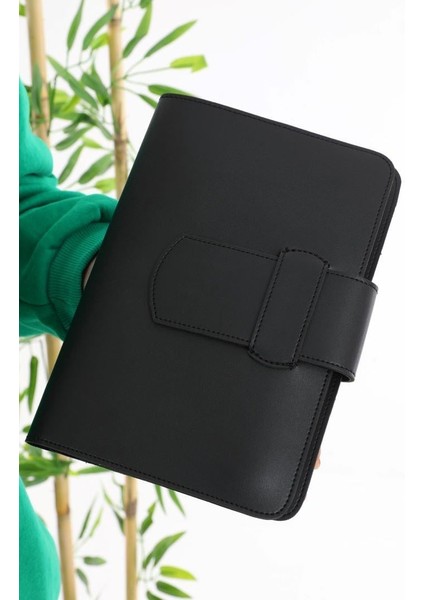 Kitap Çantası Siyah Deri