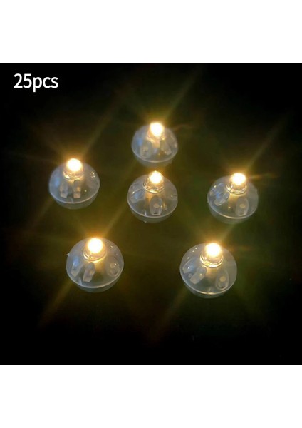Beyaz 25 Adet LED Balon Işık Minik Kablosuz Pil Craft Glow Mini Yuvarlak Top Lamba Bar Noel Düğün Parti Doğum Günü Dekor Için (Yurt Dışından)
