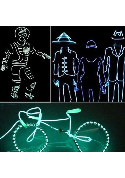 B061422 3m 1/3/5m Taşınabilir Neon El Tel Işıklar Süper Parlak Pil Kumandalı Cosplay Elbise Festivali Parti Cadılar Bayramı Dıy Yılbaşı Dekoru (Yurt Dışından) modelleri