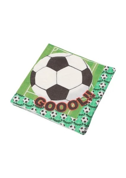 Peçeteler 20 Adet Futbol Futbol Tema Çocuk Çocuk Doğum Günü Partisi Dekorasyon Fincan Plaka Peçete Banner Şapka Yağma Çanta Masa Örtüsü Parti Malzemeleri Set (Yurt Dışından)
