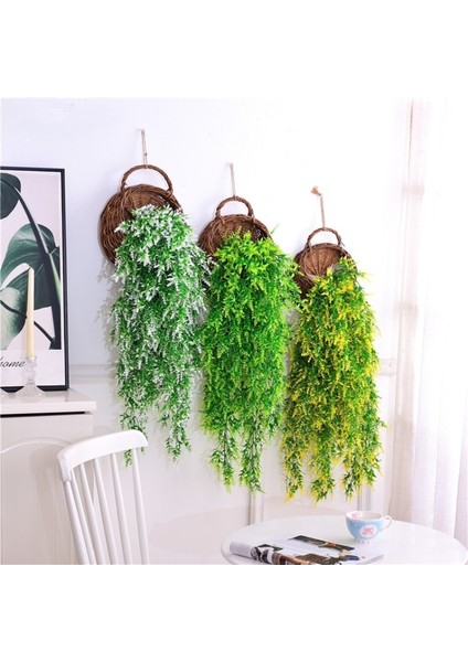 Sarı 75 cm Malt Çim Duvar Asılı Yapay Çiçek Kapalı ve Açık Ev Dekorasyon Bitki Yapay Çiçek Rattan (Yurt Dışından) fiyatları