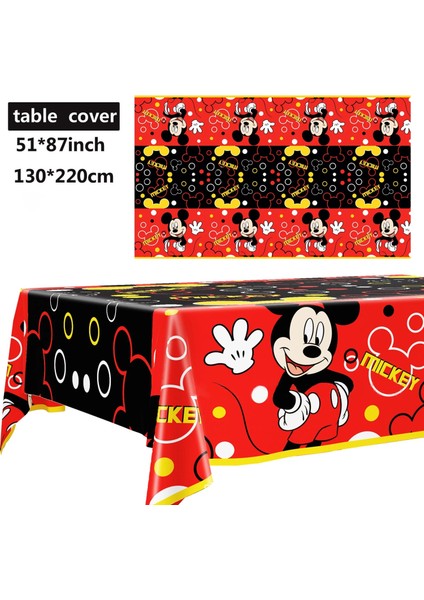 Toy-1pack Disney Mickey Mouse Doğum Günü Partisi Dekorasyon Mickey Masa Örtüsü Tek Kullanımlık Sofra Minnie Masa Örtüsü Dondurulmuş Çocuk Parti Kaynağı (Yurt Dışından)