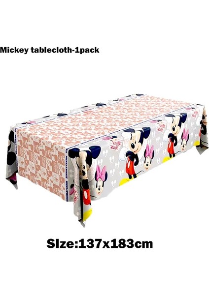 Toy-1pack Disney Mickey Mouse Doğum Günü Partisi Dekorasyon Mickey Masa Örtüsü Tek Kullanımlık Sofra Minnie Masa Örtüsü Dondurulmuş Çocuk Parti Kaynağı (Yurt Dışından)