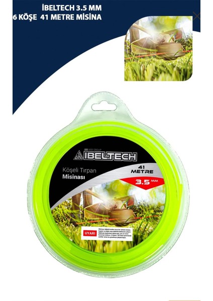 Veta 2t 1 Litre Ölçekli Yağ ve 6 Köşe 3.5 mm 41 Metre Tırpan Misinası Sağlam Dayanıkl