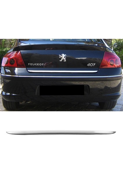 Peugeot 407 Krom Bagaj Alt Çıta 2005 Üzeri Paslanmaz Çelik