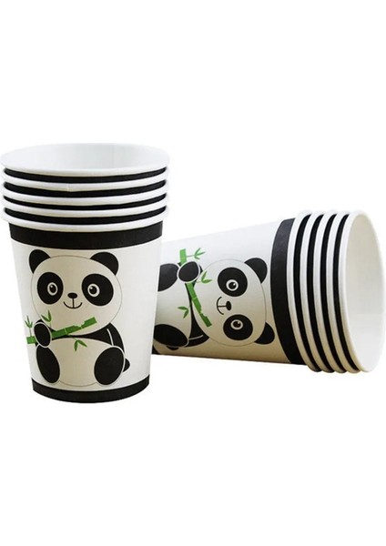 24 Adet Topper B Panda Tema Doğum Günü Partisi Süslemeleri Çocuklar Tek Kullanımlık Sofra Seti Plaka Peçete Bebek Duş Iyilik Karikatür Panda Balon (Yurt Dışından) fırsatları