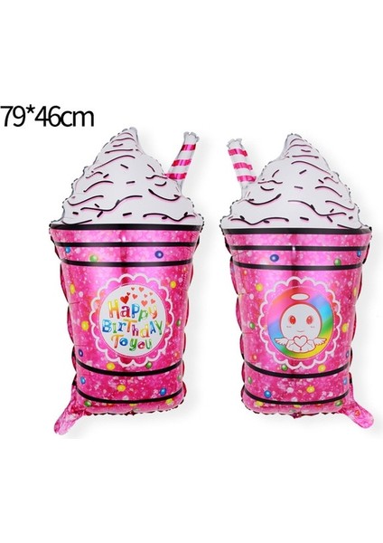 F Yaz Çocuk Dondurma Partisi Dekoratif Ürünler Dondurma Tatlı Kartuş Popsicle Sundae Alien Alüminyum Balon (Yurt Dışından)