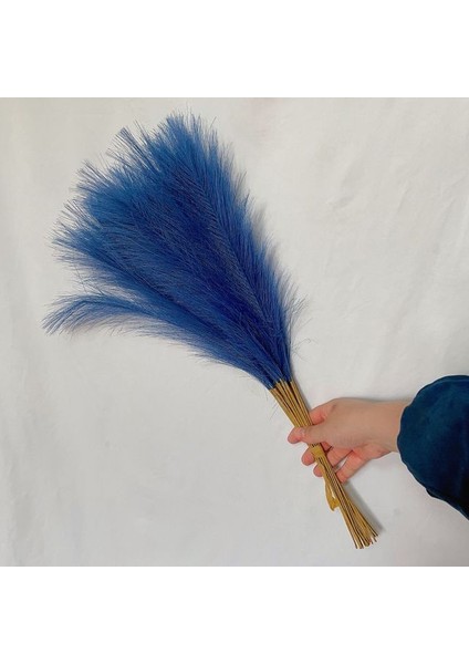 Tavuskuşu Mavi 1pc 1/5/10/20PCS 55 cm Mini Sahte Pampas Çim Yapay Görkemli Çim Vazo Dolgu Çiçek Ev Oturma Odası Mutfak Düğün Boho Dekor (Yurt Dışından)