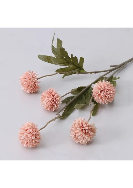 Açık Pembe 5 Kafa Ipek Karahindiba Çiçek Topu Krizantem Yapay Çiçekler Uzun Şube Ev Düğün Süslemeleri Için Sahte Çiçekler (Yurt Dışından)