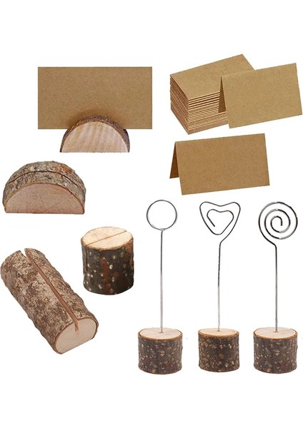 C Rustik Ahşap Masa Numarası Tutucu Düğün Yeri Kart Tutucu Menü Tutucu Adı Klip Kazık Fotoğraf Standı Parti Dekorasyon Dıy El Sanatları (Yurt Dışından) modelleri