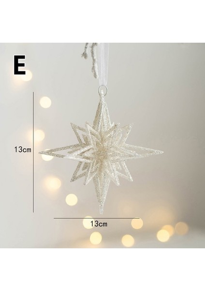 E 1 Pc Noel Glitter Kolye Noel Ağacı Asılı Gümüş Renk Çan Melek Kelebek Noel Partisi Dekoru Süsler Yeni Yıl Hediyeleri (Yurt Dışından)