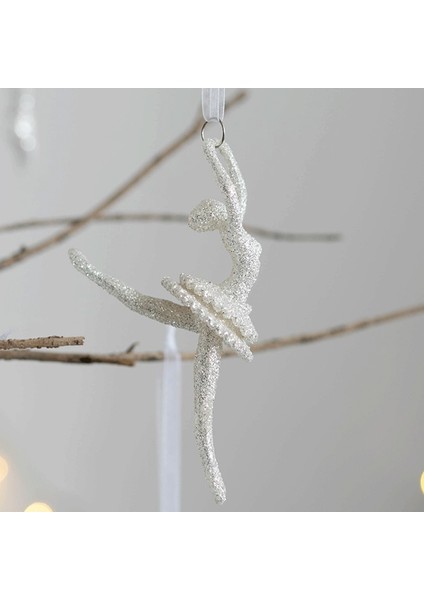 E 1 Pc Noel Glitter Kolye Noel Ağacı Asılı Gümüş Renk Çan Melek Kelebek Noel Partisi Dekoru Süsler Yeni Yıl Hediyeleri (Yurt Dışından)
