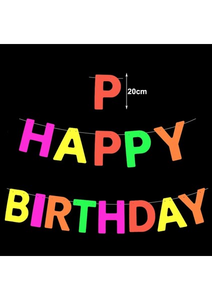 1 Adet Neon Afiş Neon Dekorasyon Uv Parti Parlıyor Akşam Aksesuarları Aydınlık Mutlu Doğum Günü Afiş Siyah Işık Parlak Asılı (Yurt Dışından) modelleri