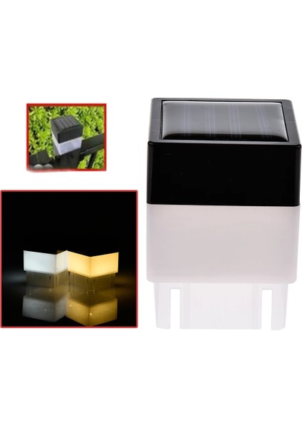 Beyaz Işık LED Solar Lamba 6V 2W Işığa Duyarlı Anahtar Güneş Işığı Sundurma Yolu Sokak Çit Bahçe Merdiven Çim Koridor Beyaz/sıcak Işık (Yurt Dışından) modelleri