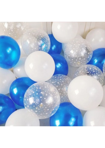 Mavi Beyaz Temizle Mıx 20 Adet 12 Inç Lateks Balon Seti Yıldız Temizle Pembe Altın Balonlar Düğün Dekorasyon Bebek Duş Doğum Günü Partisi Malzemeleri Ev Dekor (Yurt Dışından)
