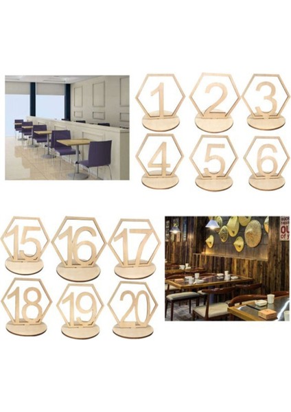 21 Ila 30 Ahşap Masa Numarası Burcu Altıgen Numarası Burcu Nişan Düğün Parti Için Koltuk Numarası Burcu Olay Dekorasyon Malzemeleri Ev Dekor (Yurt Dışından) fiyatları