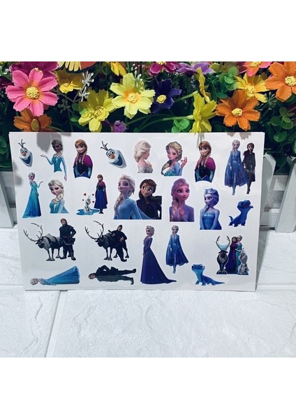 1 Adet Dövme Çıkartma Disney Dondurulmuş Elsa Anna Parti Malzemeleri Kağıt Bardak Tabaklar Masa Örtüsü Balon Seti Çocuk Kız Kar Kraliçesi Doğum Günü Partisi Süslemeleri (Yurt Dışından)