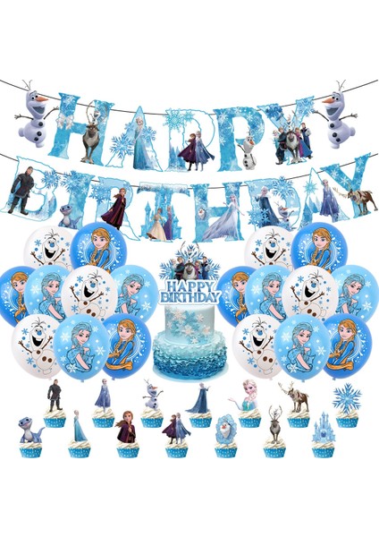 1 Adet Dövme Çıkartma Disney Dondurulmuş Elsa Anna Parti Malzemeleri Kağıt Bardak Tabaklar Masa Örtüsü Balon Seti Çocuk Kız Kar Kraliçesi Doğum Günü Partisi Süslemeleri (Yurt Dışından)