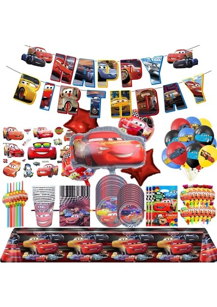 Cap-6pcs Yeni Arabalar Doğum Günü Partisi Süslemeleri Çocuk Favori Yarış Arabası Yıldırım Mcqueen Kağıt Bardak Tabak Peçete Oğlan Kız Dıy Parti Malzemeleri (Yurt Dışından) fiyatları