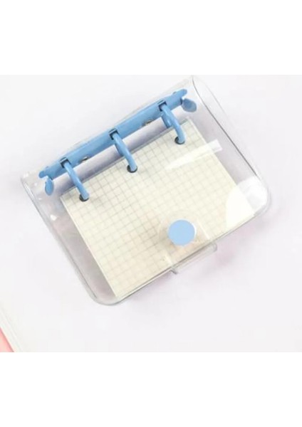 Beyaz Mini 3 Halka Bağlayıcı Günlüğü El Kitabı Kırtasiye Defter ve Dergisi Scrapbooking Şeffaf Pvc El Kitabı Ofis Malzemeleri (Yurt Dışından) fırsatları