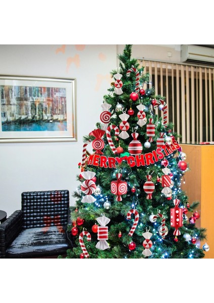Resim Olarak 1 Adet Noel Asılı Şeker Topları Kırmızı Beyaz Şeker Kamışı Kolye Ev Partisi Noel Ağacı Süslemeleri Noel Navidad Yeni Yıl 2023 (Yurt Dışından)