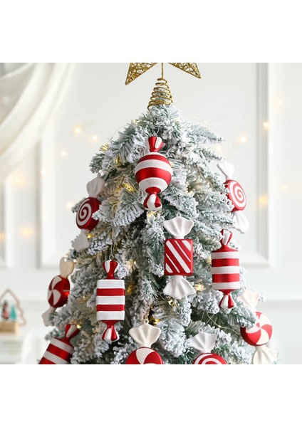 Resim Olarak 1 Adet Noel Asılı Şeker Topları Kırmızı Beyaz Şeker Kamışı Kolye Ev Partisi Noel Ağacı Süslemeleri Noel Navidad Yeni Yıl 2023 (Yurt Dışından)