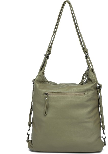 Yıkama Deri Hem Sırt Hem Omuz Kadın Çantası 21-K Barcelona 1580-6 modelleri