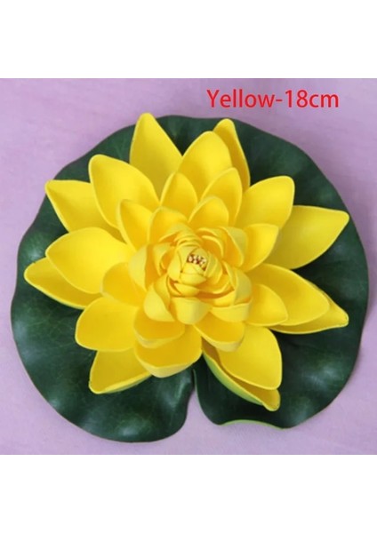 x -18 cm 10/18 cm Yüzen Lotus Yapay Çiçek Gerçekçi Nilüfer Mikro Manzara Düğün Gölet Bahçe Ev Sahte Lotus Bitki Dekor (Yurt Dışından)