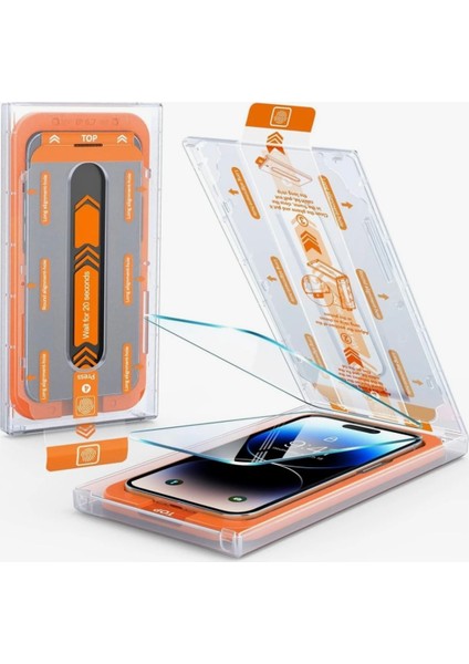 iPhone 16 Pro Uyumlu Çekmeli Kırılmaz Cam Ekran Koryucu - 9H Sertlik, Full HD, Kolay Uygulama