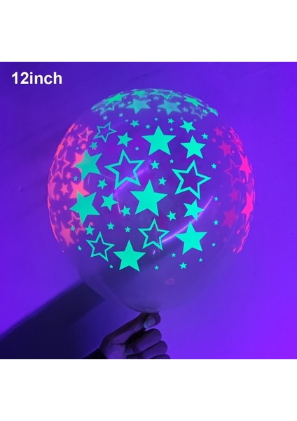 5 Adet 12 Inç Karanlıkta Glow Parti Sofra Masa Örtüleri Bardaklar Tabaklar Banner Peçeteler Payet Balonlar Neon Glow Doğum Günü Partisi Malzemeleri (Yurt Dışından)