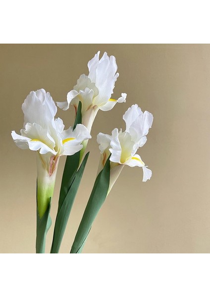 Beyaz Iris Yapay Iris Çiçek Şube Bahar Düğün Dekor Ev Masa Dekorasyon Flores Ipek Sahte Çiçek Parti Malzemeleri (Yurt Dışından) fırsatları