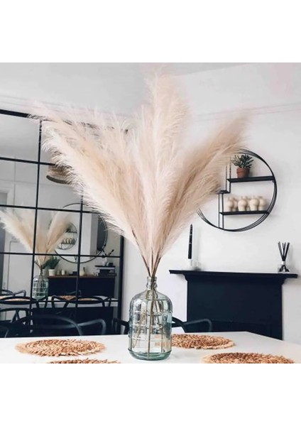 Kahverengi 120 cm 1 Adet 90/120 cm Yapay Pampas Çim Buket Tatil Evi Bahçe Düğün Dekorasyon Sahte Çiçekler Kamış Simülasyon Dıy Vazo Dekor (Yurt Dışından)