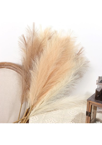 Kahverengi 120 cm 1 Adet 90/120 cm Yapay Pampas Çim Buket Tatil Evi Bahçe Düğün Dekorasyon Sahte Çiçekler Kamış Simülasyon Dıy Vazo Dekor (Yurt Dışından)