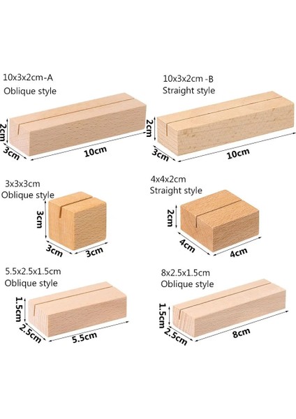 7x2.3x1.7 cm 1 Adet Kayın Fotoğraf Standı Kartvizitlik Dikdörtgen Ahşap Kart Klibi Resim Tutucu El Yapımı Memo Tutucu Ev Ofis Için (Yurt Dışından) indirimleri