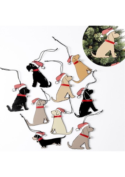 Stil 8 2023 Noel Ağacı Kolye Sevimli Ahşap Pet Köpek Damla Süsleme Yeni Yıl Şenlikli Parti Malzemeleri Odası Dekorasyon Noel Navidad Hediyeler (Yurt Dışından) fiyatları