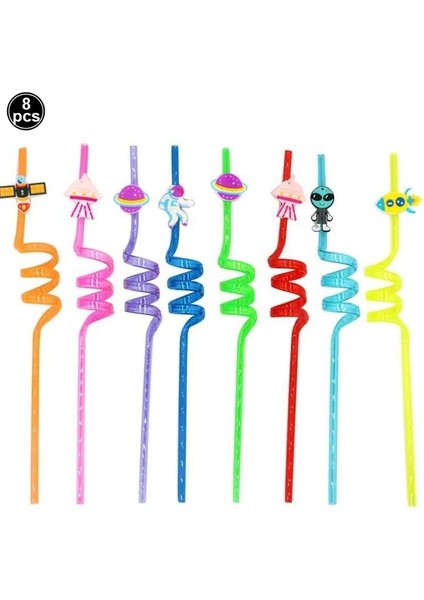 Stil 4 8 Adet 25 cm Yeniden Kullanılabilir Unicorn Pipetler Doğum Günü Unicorn Tema Plastik Içme Samanı Çocuklar Için Bebek Duş Doğum Günü Partisi Malzemeleri (Yurt Dışından)
