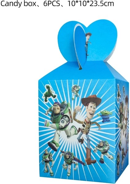 Hediye Çantası-10 Adet Karikatür Oyuncak Hikayesi Parti Dekorasyon Tek Kullanımlık Sofra Kağıt Plat Zemin Buzz Lightyear Balonlar Çocuklar Doğum Günü Partisi Malzemeleri (Yurt Dışından)