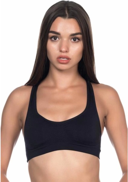 Miraxx Siyah Emay 4025 Pedli Sporcu Sütyen Korse